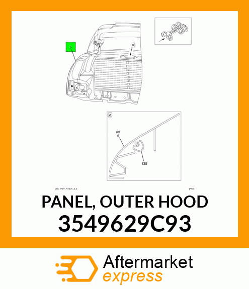 PANEL, OUTER HOOD 3549629C93