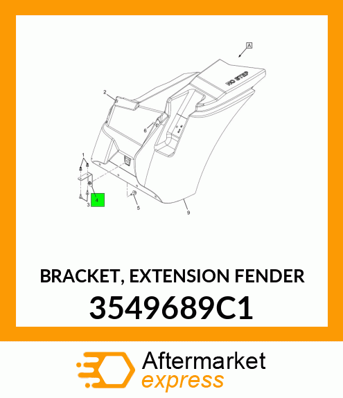 BRACKET, EXTENSION FENDER 3549689C1