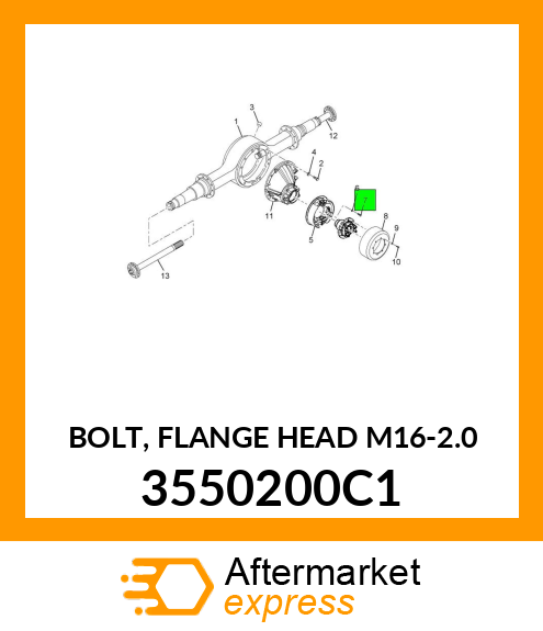 BOLT, FLANGE HEAD M16-2.0 3550200C1