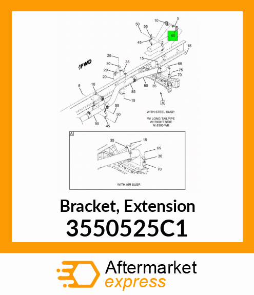 Bracket, Extension 3550525C1