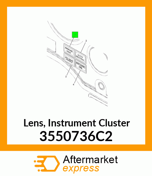 Lens, Instrument Cluster 3550736C2