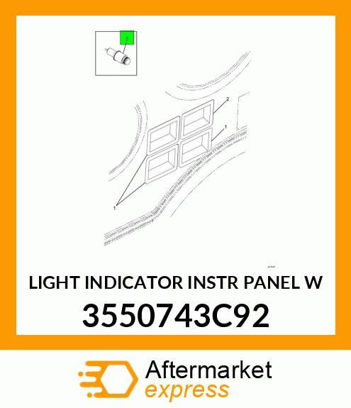 LIGHT INDICATOR INSTR PANEL W 3550743C92