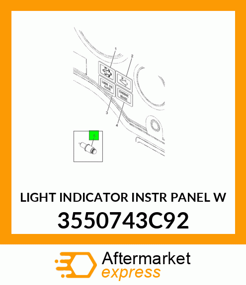 LIGHT INDICATOR INSTR PANEL W 3550743C92