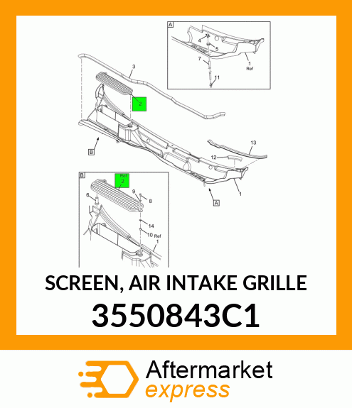 SCREEN, AIR INTAKE GRILLE 3550843C1