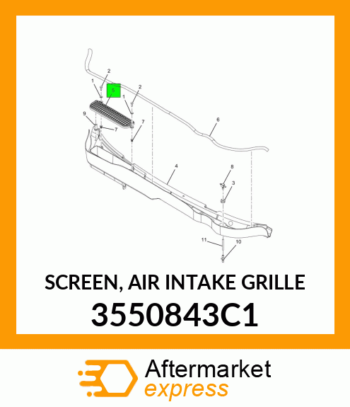 SCREEN, AIR INTAKE GRILLE 3550843C1