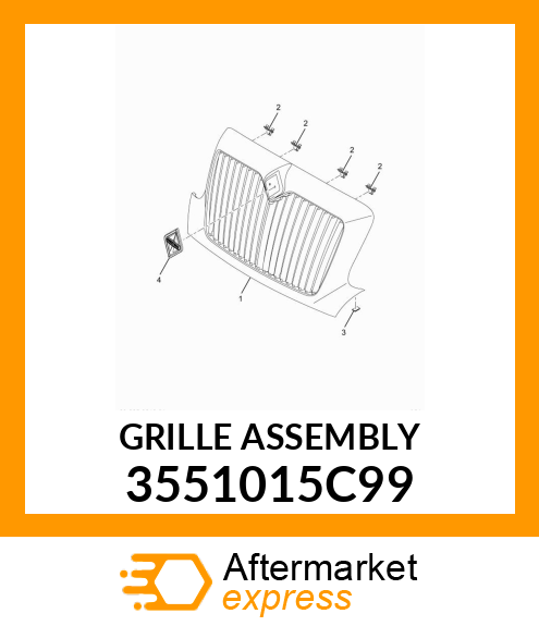 GRILLE ASSEMBLY 3551015C99