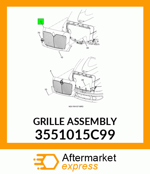 GRILLE ASSEMBLY 3551015C99