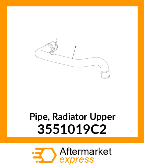 Pipe, Radiator Upper 3551019C2