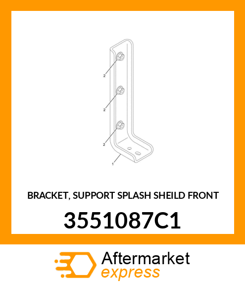 BRACKET, SUPPORT SPLASH SHEILD FRONT 3551087C1