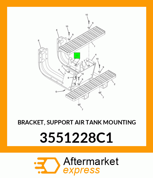 BRACKET, SUPPORT AIR TANK MOUNTING 3551228C1