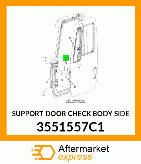 SUPPORT DOOR CHECK BODY SIDE 3551557C1