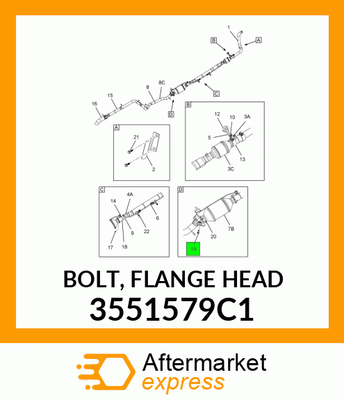 BOLT, FLANGE HEAD 3551579C1