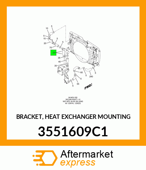 BRACKET, HEAT EXCHANGER MOUNTING 3551609C1