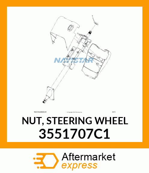 NUT, STEERING WHEEL 3551707C1