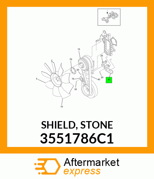 SHIELD, STONE 3551786C1