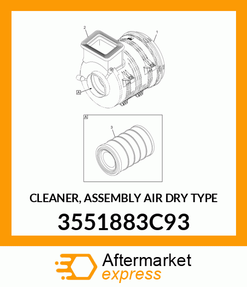 CLEANER, ASSEMBLY AIR DRY TYPE 3551883C93