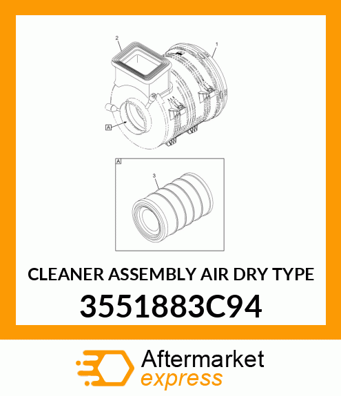 CLEANER ASSEMBLY AIR DRY TYPE 3551883C94