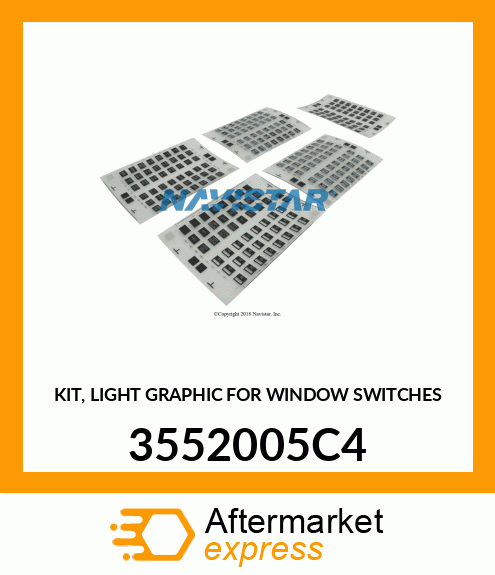 KIT, LIGHT GRAPHIC FOR WINDOW SWITCHES 3552005C4