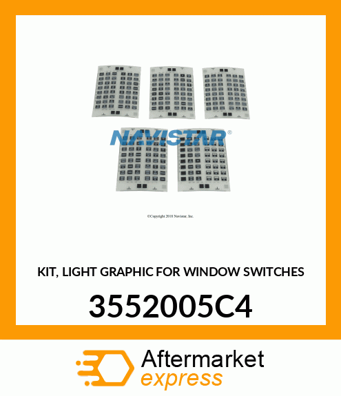 KIT, LIGHT GRAPHIC FOR WINDOW SWITCHES 3552005C4