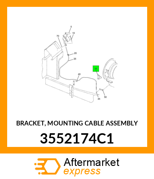 BRACKET, MOUNTING CABLE ASSEMBLY 3552174C1