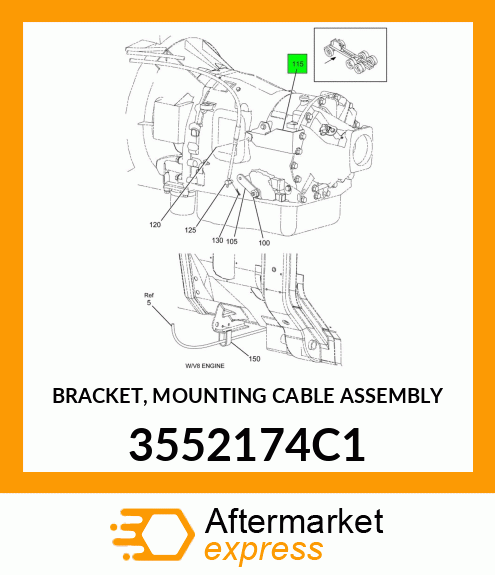 BRACKET, MOUNTING CABLE ASSEMBLY 3552174C1