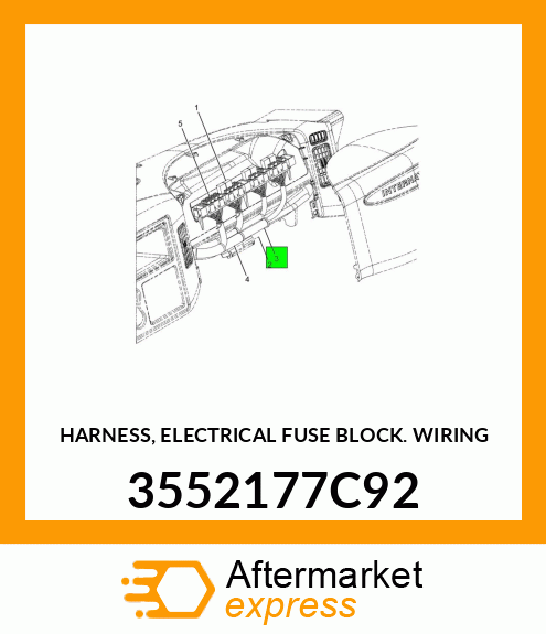 HARNESS, ELECTRICAL FUSE BLOCK WIRING 3552177C92