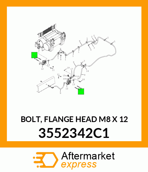 BOLT, FLANGE HEAD M8 X 12 3552342C1