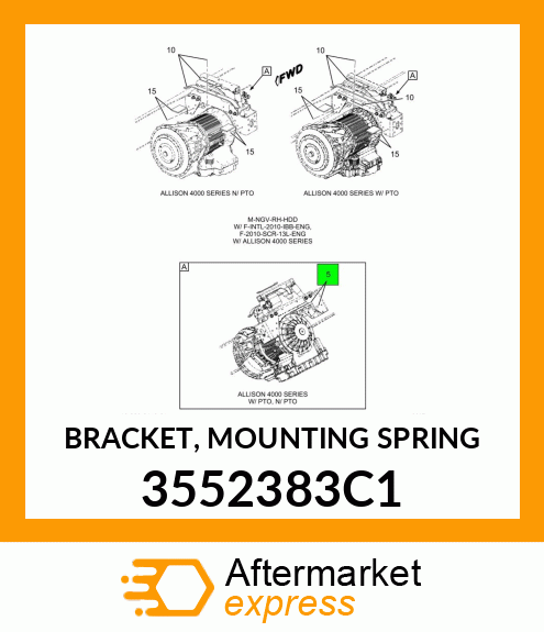 BRACKET, MOUNTING SPRING 3552383C1