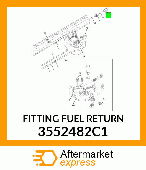 FITTING FUEL RETURN 3552482C1