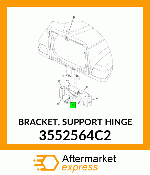 BRACKET, SUPPORT HINGE 3552564C2