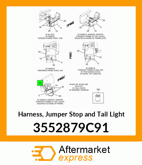Harness, Jumper Stop and Tail Light 3552879C91