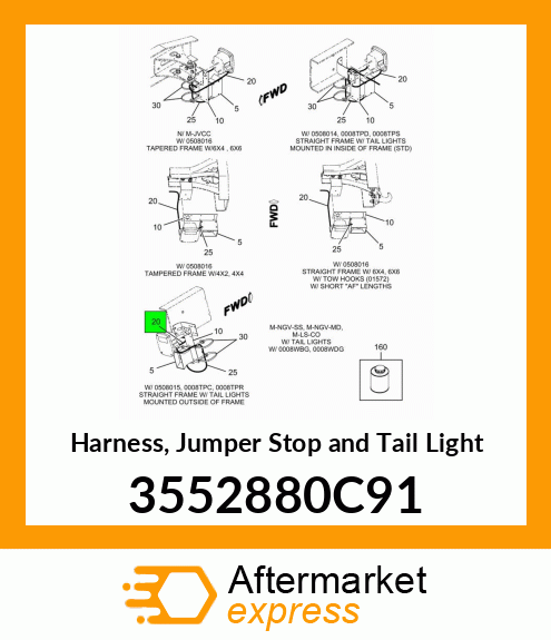 Harness, Jumper Stop and Tail Light 3552880C91
