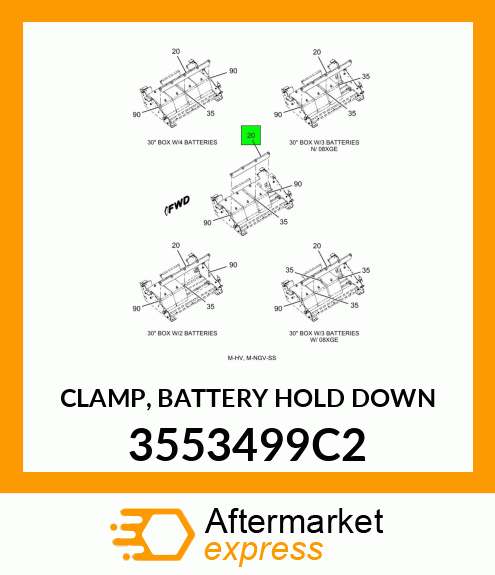 CLAMP, BATTERY HOLD DOWN 3553499C2