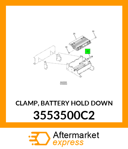 CLAMP, BATTERY HOLD DOWN 3553500C2