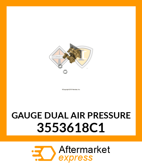 GAUGE DUAL AIR PRESSURE 3553618C1