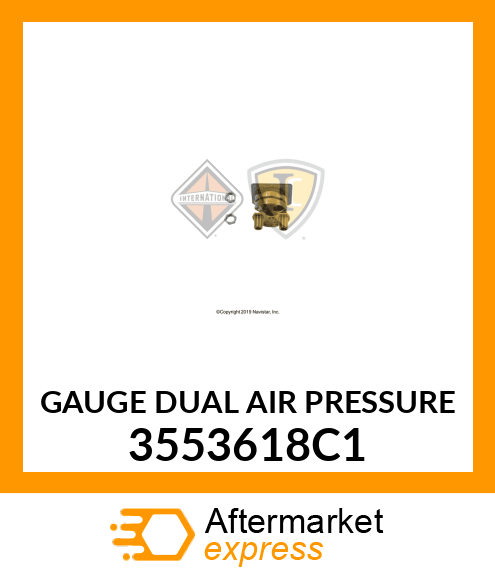 GAUGE DUAL AIR PRESSURE 3553618C1