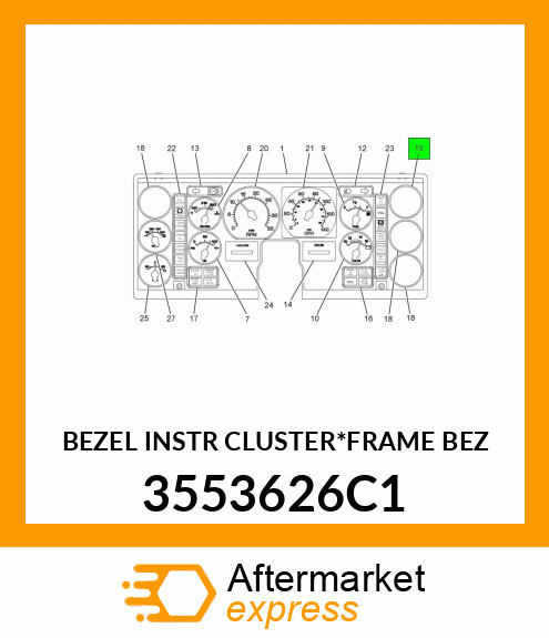 BEZEL INSTR CLUSTER*FRAME BEZ 3553626C1
