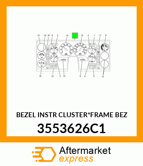 BEZEL INSTR CLUSTER*FRAME BEZ 3553626C1
