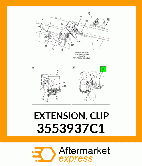 EXTENSION, CLIP 3553937C1