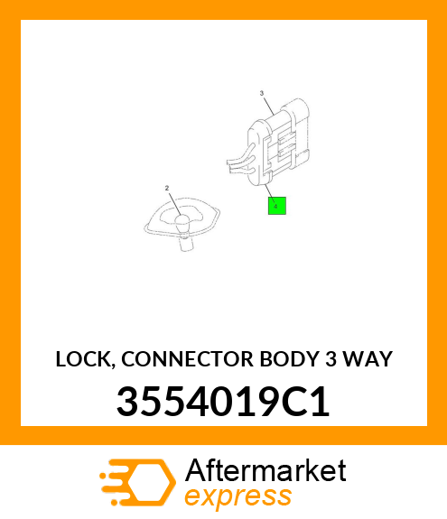 LOCK, CONNECTOR BODY 3 WAY 3554019C1