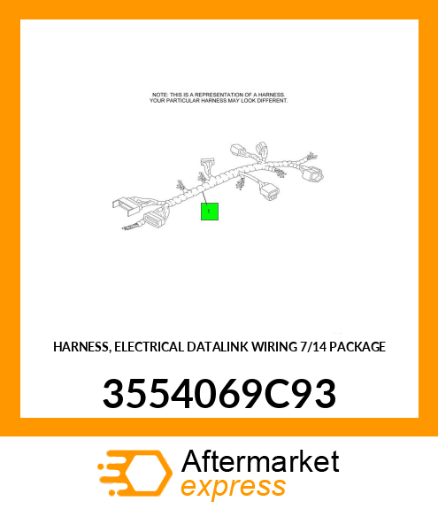 HARNESS, ELECTRICAL DATALINK WIRING 7/14 PACKAGE 3554069C93