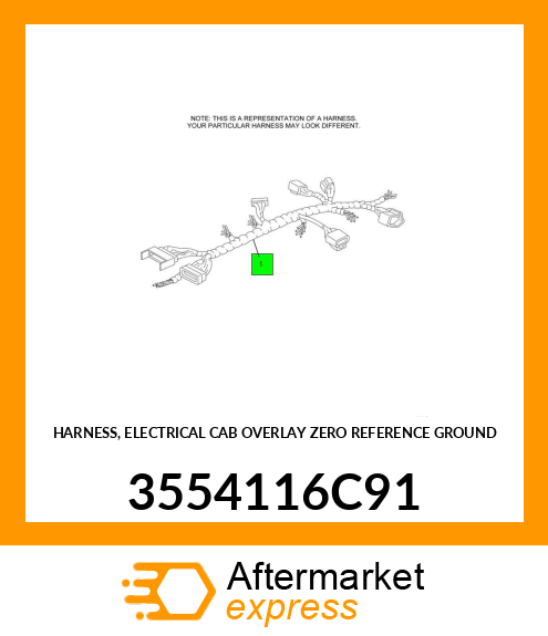 HARNESS, ELECTRICAL CAB OVERLAY ZERO REFERENCE GROUND 3554116C91