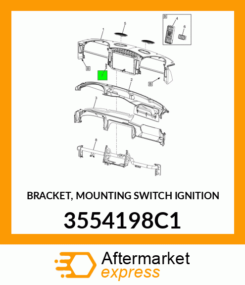 BRACKET, MOUNTING SWITCH IGNITION 3554198C1