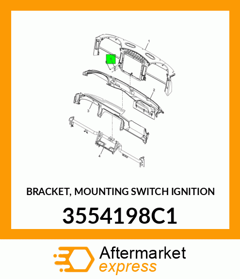 BRACKET, MOUNTING SWITCH IGNITION 3554198C1