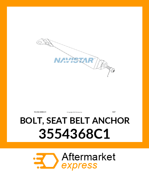 BOLT, SEAT BELT ANCHOR 3554368C1