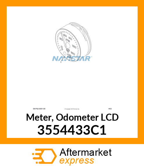 Meter, Odometer LCD 3554433C1