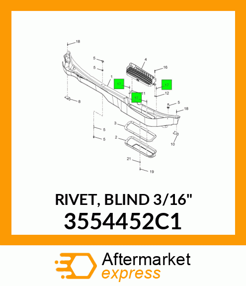 RIVET, BLIND 3/16" 3554452C1