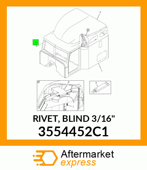 RIVET, BLIND 3/16" 3554452C1