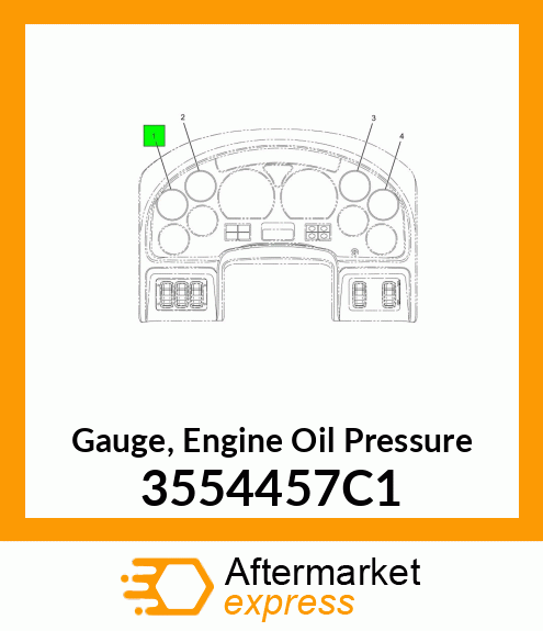 Gauge, Engine Oil Pressure 3554457C1