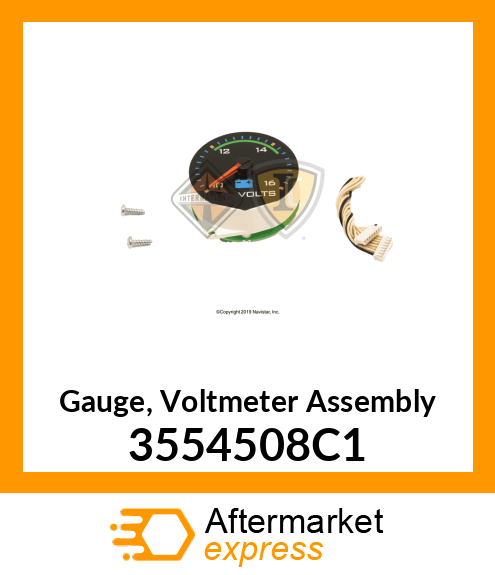 Gauge, Voltmeter Assembly 3554508C1